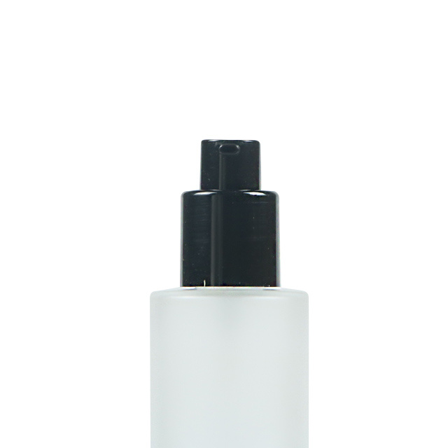 50ml 80ml 100ml Frosted Glass Lotion Bottles with Black Pump