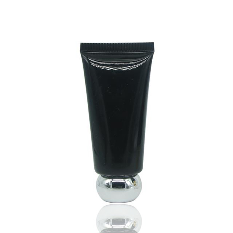 100g 200g Black Plastic Cosmetic Squeeze Tube with Filp Lid