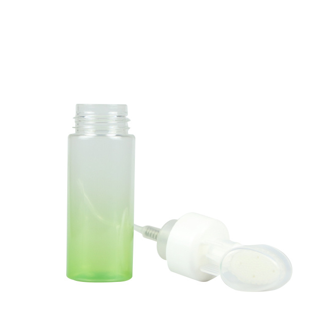Custom Green Color Empty Foaming Pump Bottles with Brush Wholesale