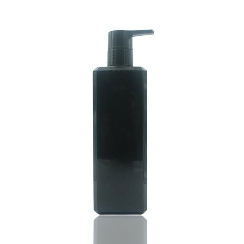 300ml 500ml Black Plastic Pet Empty Shampoo Bottle with Lotion Pump