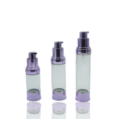 Purple Color Empty Refillable Airless Pump Bottles for Cream