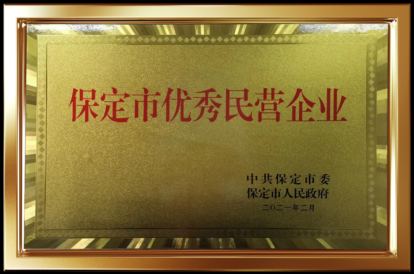 2021年被評為保定市優秀民營企業