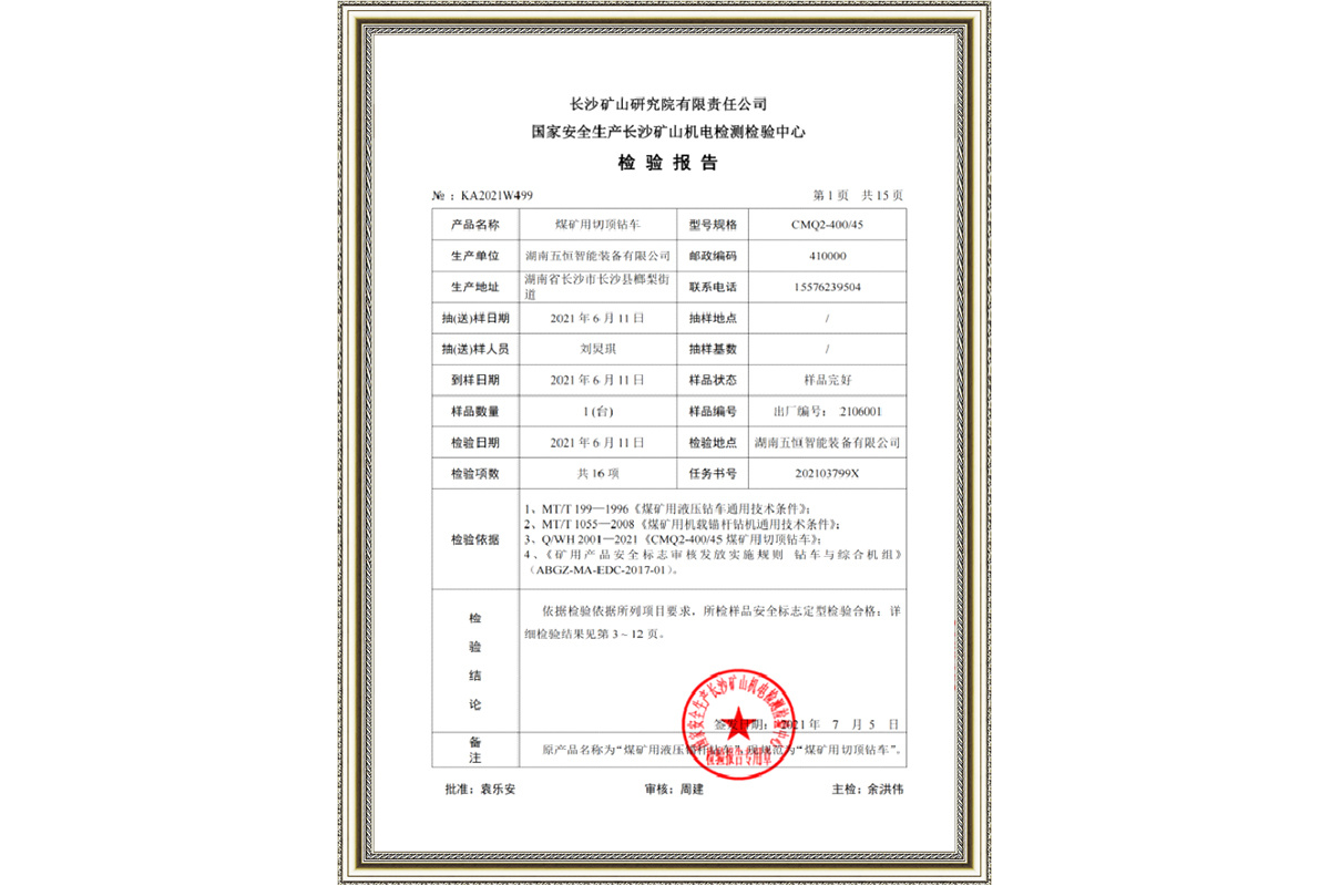 檢驗報告