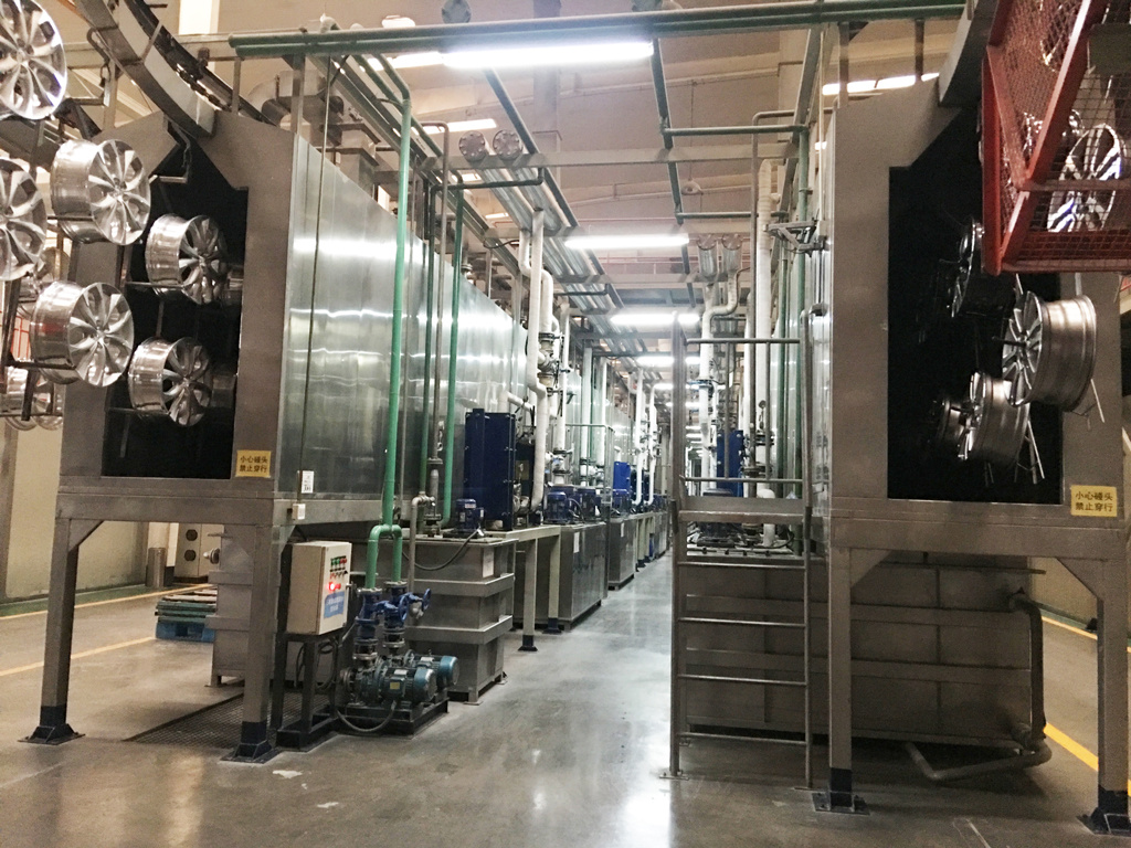 spraying production line for automobile aluminum alloy wheel hub