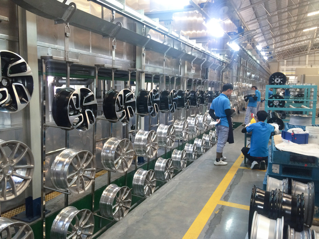 spraying production line for automobile aluminum alloy wheel hub
