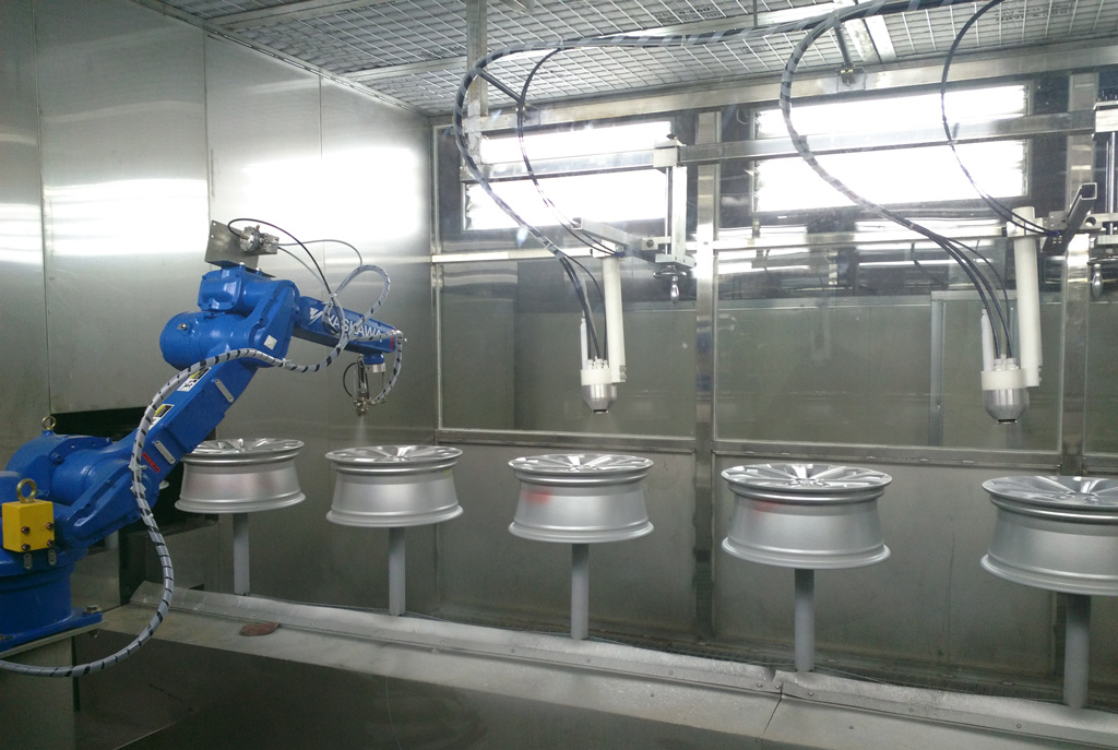 spraying production line for automobile aluminum alloy wheel hub