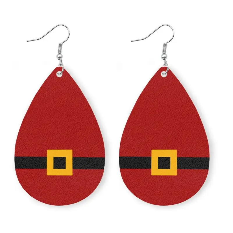 Christmas wood earrings