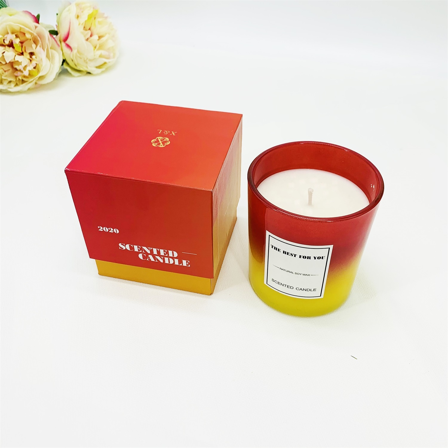 Glass candle - Round Cup (gradient)