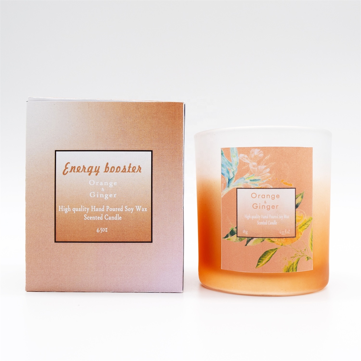 Glass candle - Round Cup (gradient)