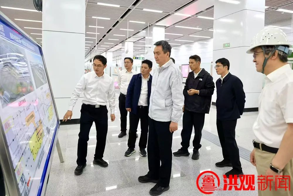 李红军调研南昌轨道交通1、2号延长线建设及试运行情况