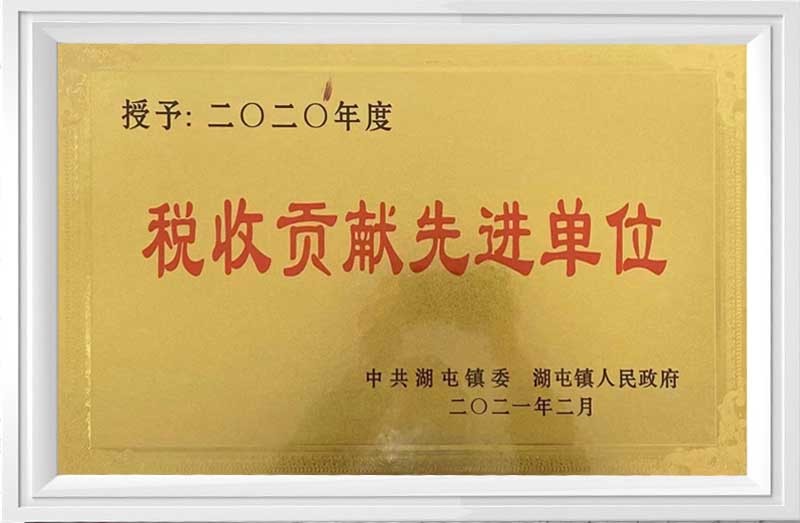 2020年度税收贡献先进单位