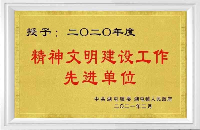2020年度精神文静建设工作先进单位