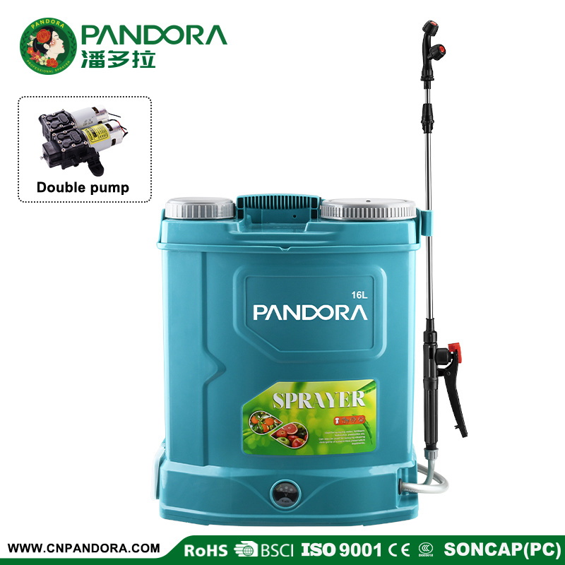 16L Agriculture Knapsack Double Pump Electric Sprayer