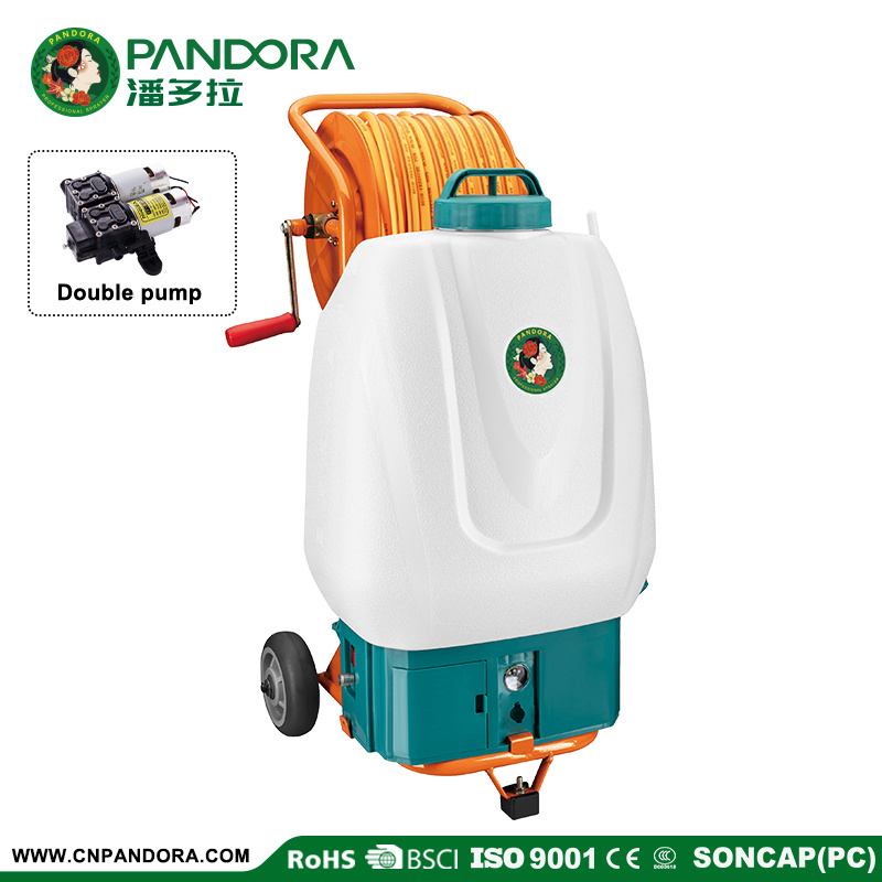 40L Agriculture Knapsack Trolley Double Pump Electric Sprayer