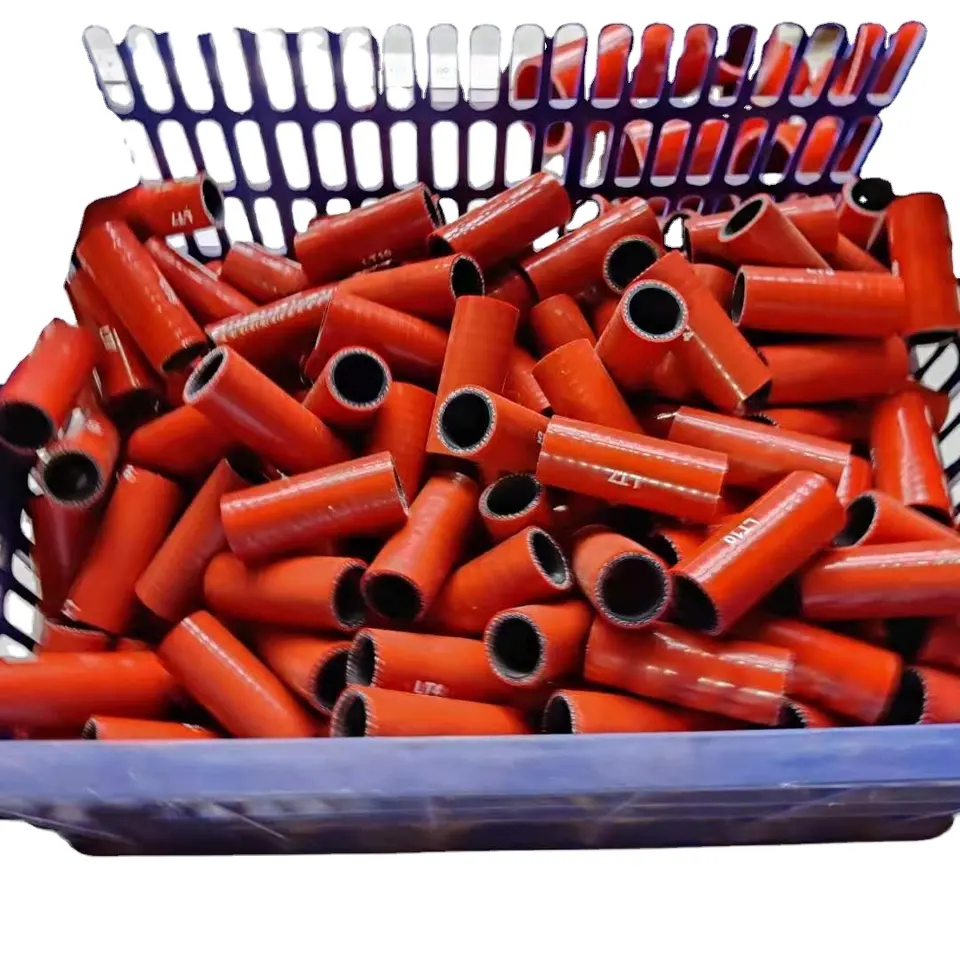 China factory wholesale high temperature blue black red color custom length from 6mm to 150mm straight silicone hose