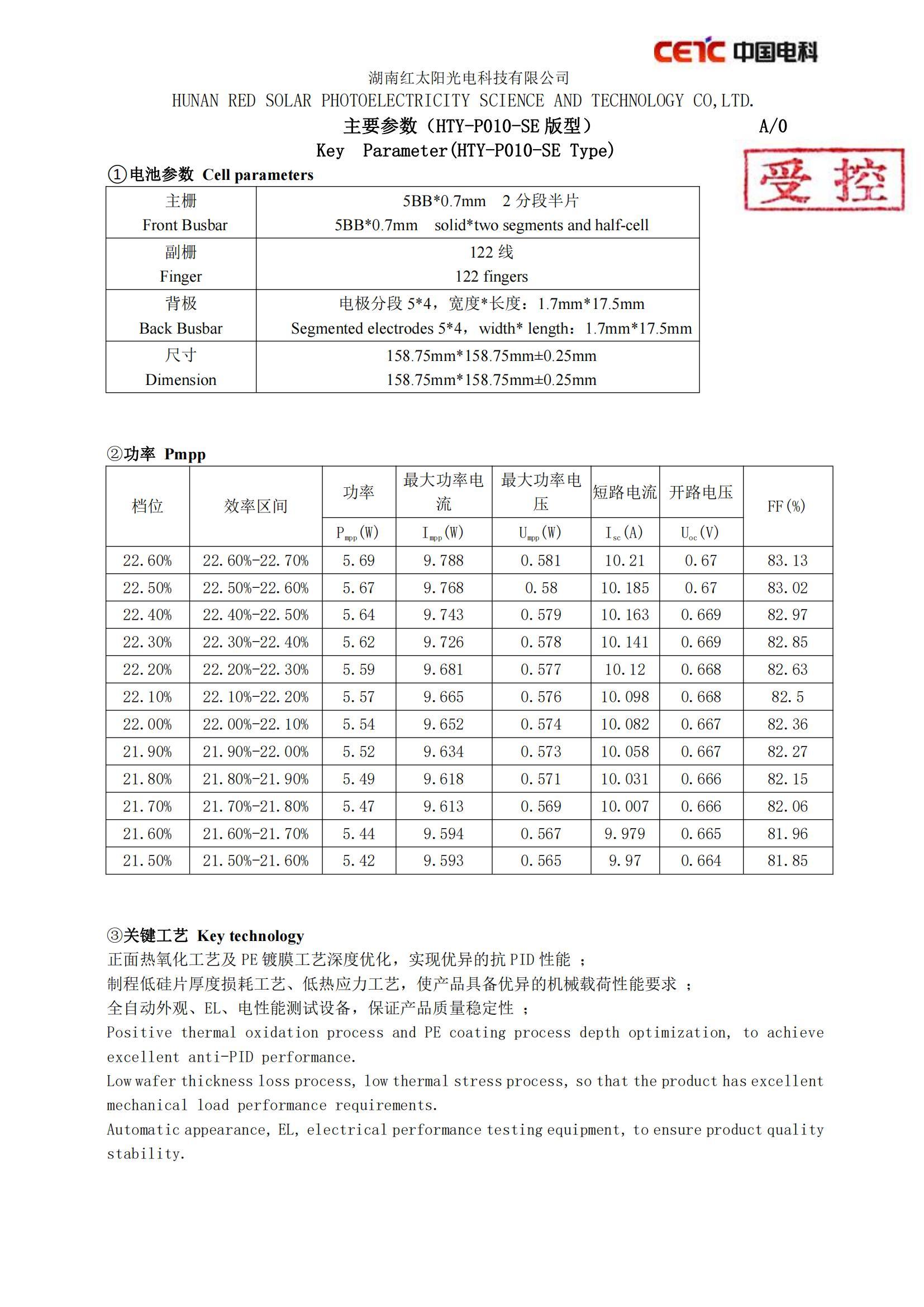 158mm 5BB Mono PERC Cell_Hunan Red Solar New Energy Science and ...