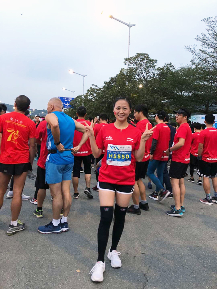 “running for the future”，WATA staff take part into the Marathon event in Zhuhai Hengqin
