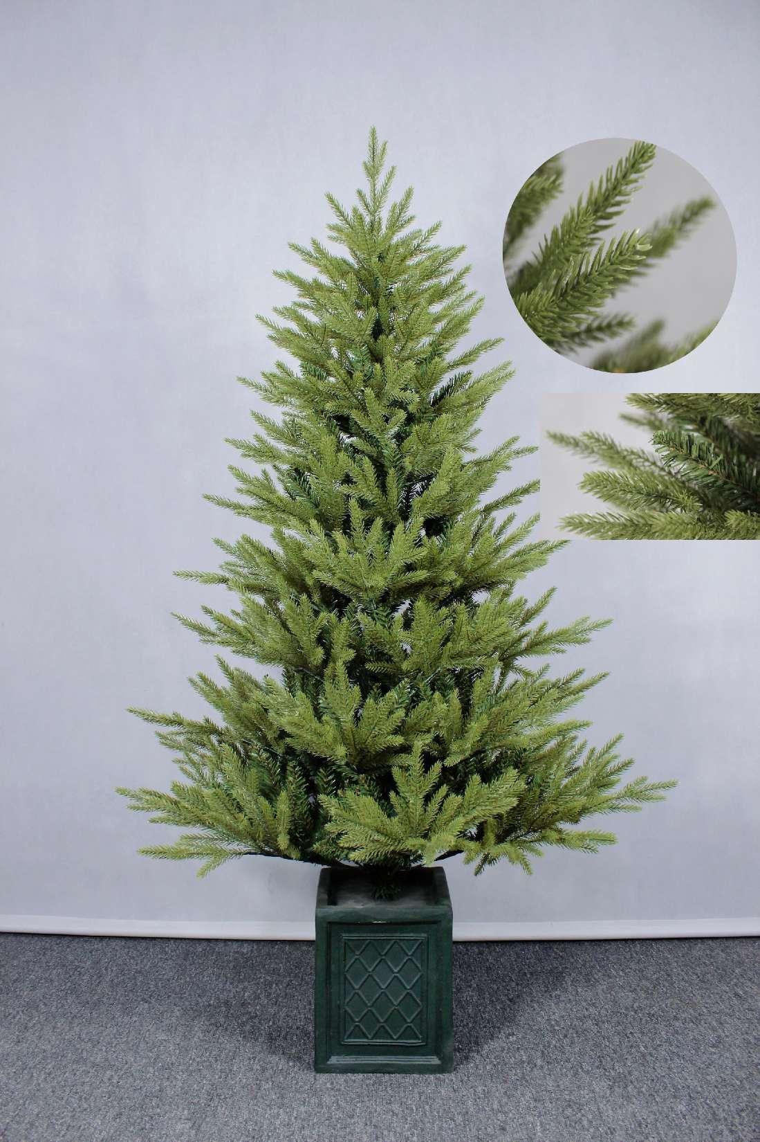 2023 new product wholesales 150cm/5FT PE + PVC MIX Magnesia flowerpot luxury Christmas tree