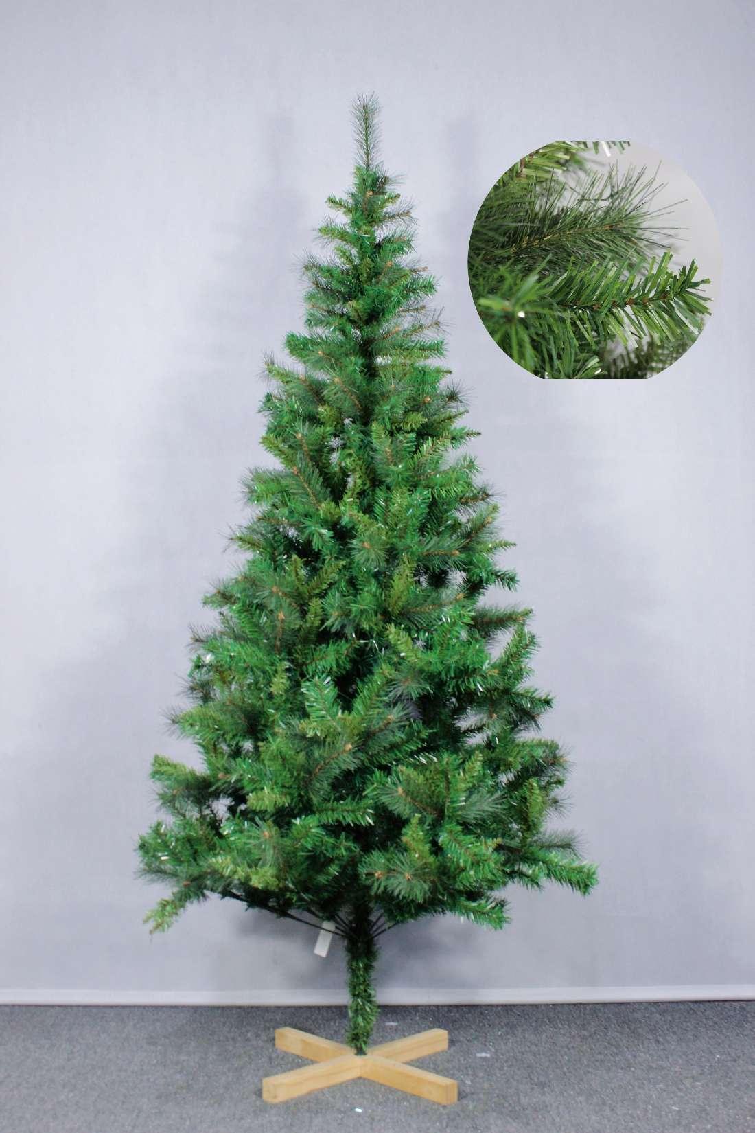 Hot sale 2023 new product wholesales PVC + PET mix wooden base Christmas tree