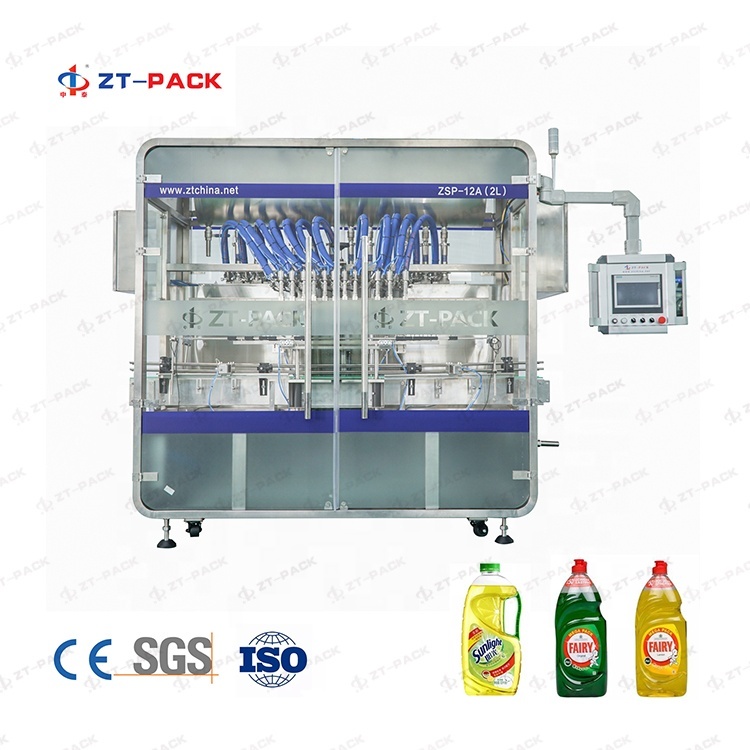 high speed 4000BPH liquid detergent dish washer hand soap shampoo filling capping labeling machines packing line
