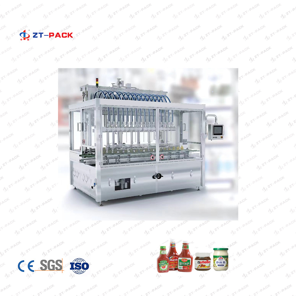 0.5L-5L Full Automatic Jam Sauce Ketchup /Honey /Curry Equipment Production Line Bottling Food Sauce Filling Machine