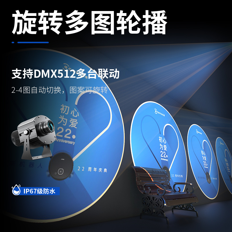 多图带旋转投影灯