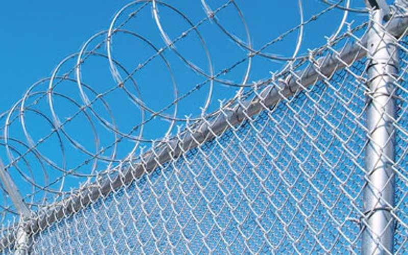 Chain link fencing