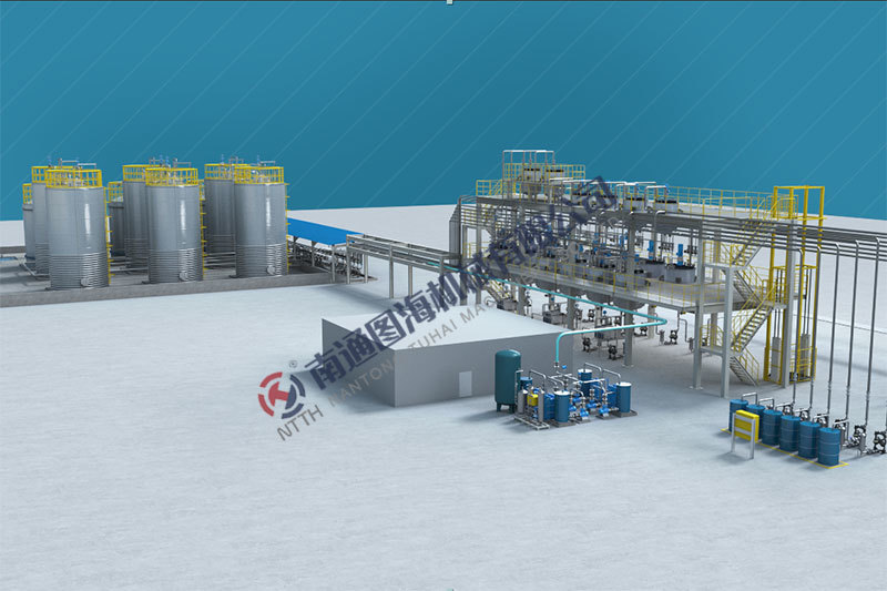 Complete project of glue mixing and batching system