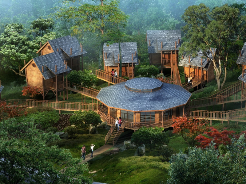 梓山湖汽車營(yíng)地輕奢木屋