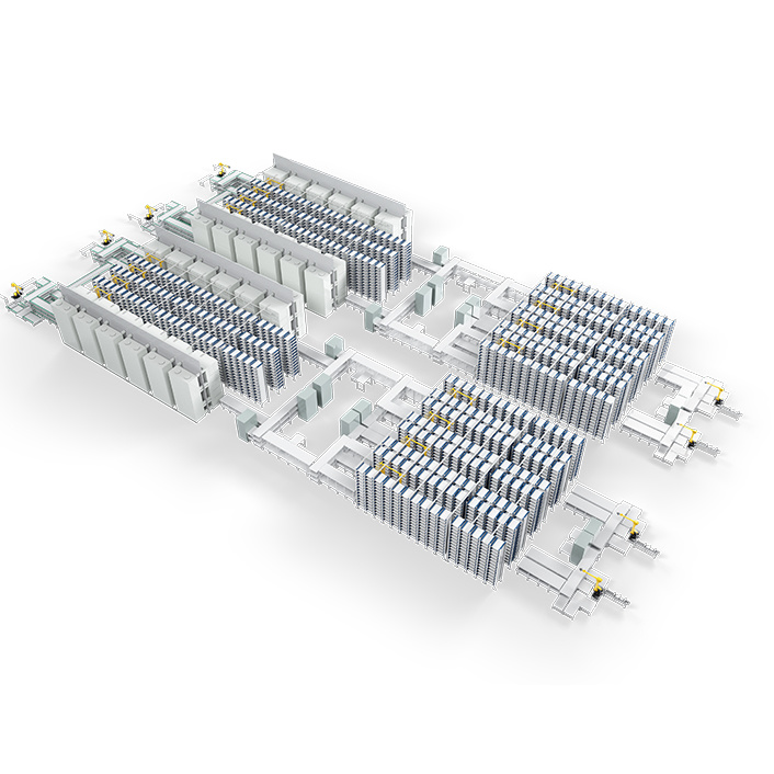 Automatic battery component capacity line