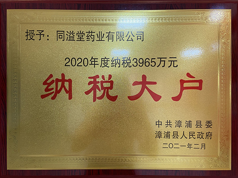 2020年度纳税大户