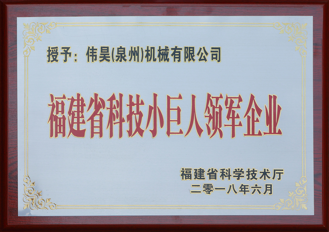 Small Giant Leading Enterprise of Science and Technology in Fujian Province Small Giant Leading Enterprise of Science and Technology in Fujian Province