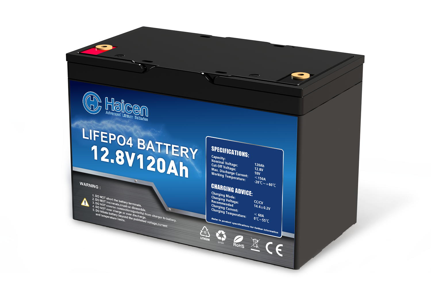 HCG27 Series-12V120Ah LFP batteries（24V75Ah / 48V35Ah)