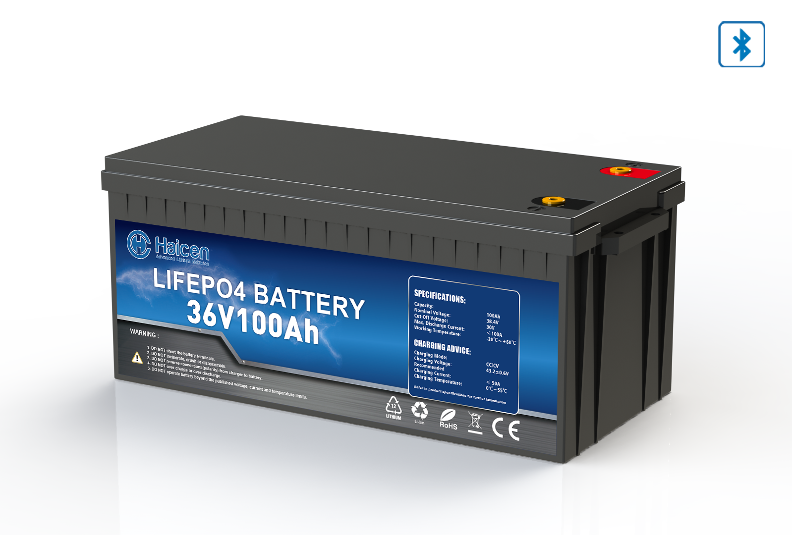 HCG4DS Series-36V100Ah Smart LFP batteries （ 36V120Ah / with Bluetooth)