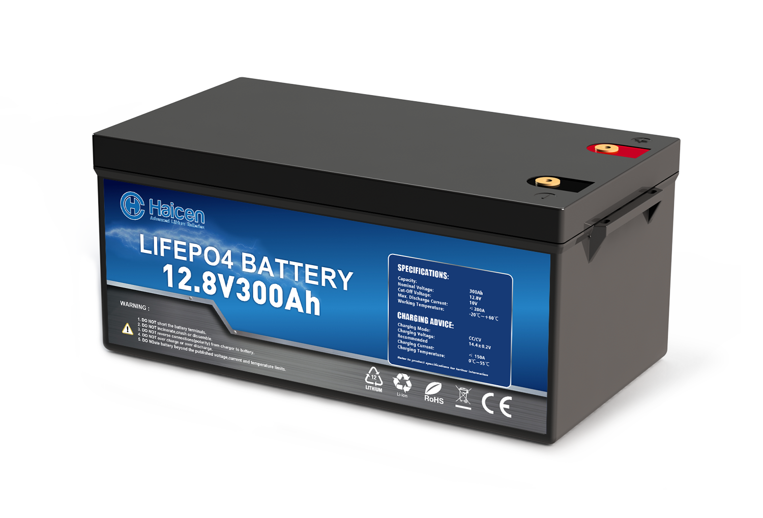 HCG8D Series-12V300Ah LFP batteries(24V190Ah / 48V105Ah)