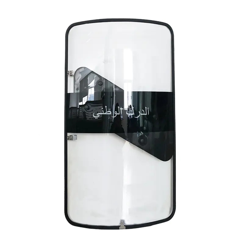 UN Shield polycarbonate impact resistance anti riot shield with rubber band cover and baton holster