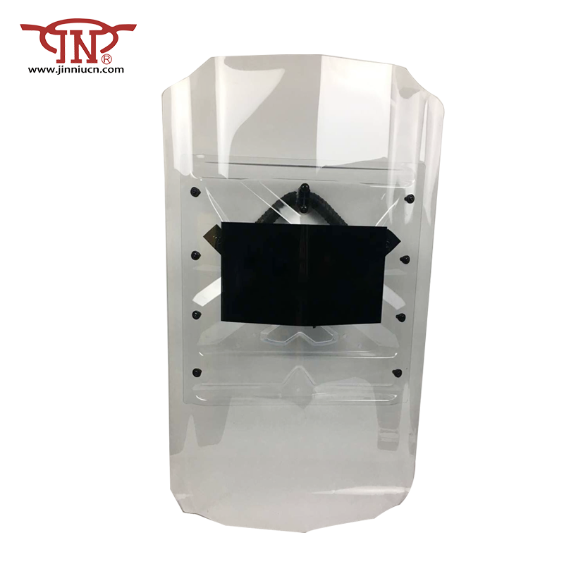 Police protective High quality riot gear shield Polycarbonate anti riot control Transparent shield double hand used shield