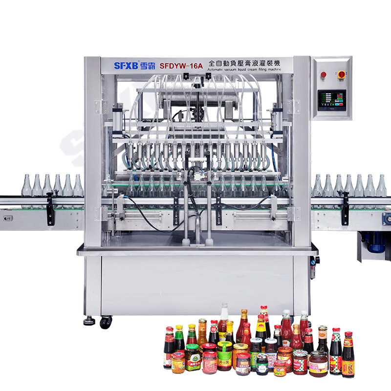 XBDYW-16 Fully automatic 16-head negative pressure ointment filling machine (glass bottle)