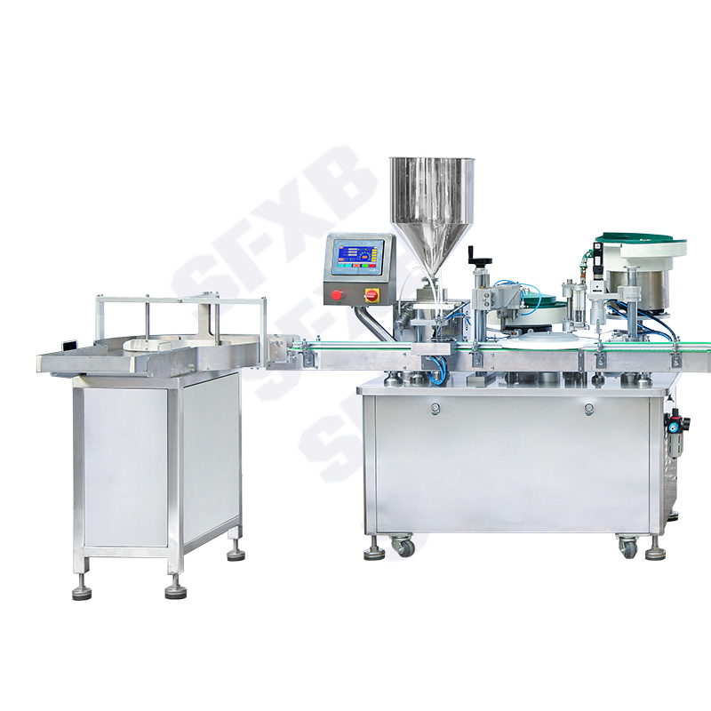 Small dose essential oil ceramic pump filling production line (bottle delivery/filling/plugging/capping/capping/labeling/bottle collection)