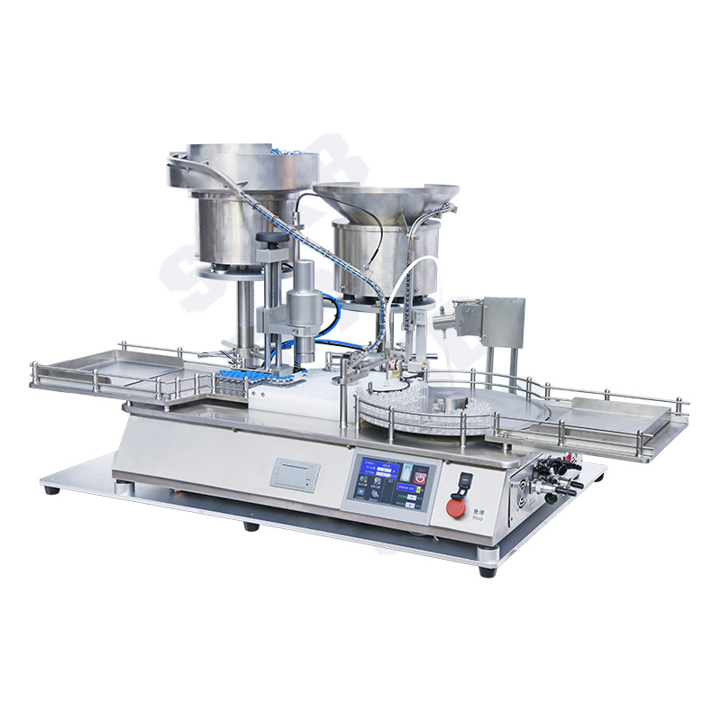 Desktop vial filling production line (bottle feeding/stoppering/capping/capping)