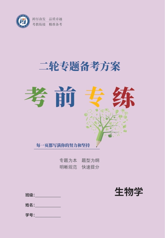 高考二轮专题备考方案生物学（单选）