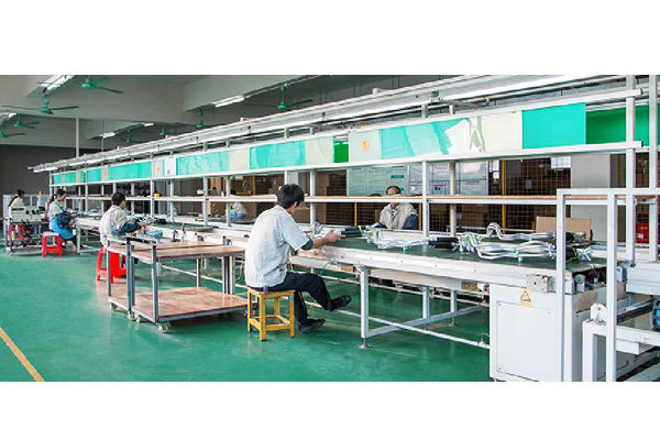 Air conditioning system ring assembly line