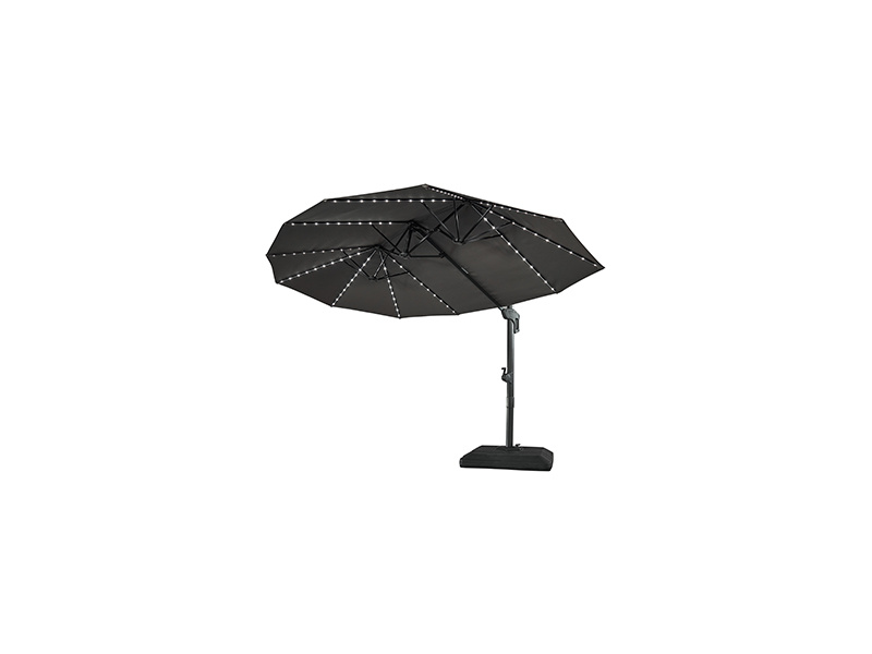 HANGING/CANTILEVER PARASOL WITH SOLAR LIGHTS