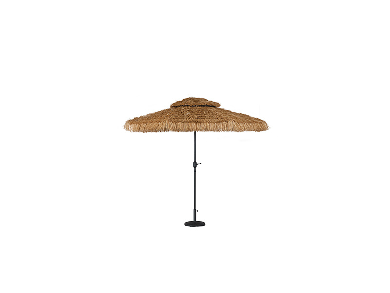 CENTER POLE PARASOL WITH SOLAR LIGHTS