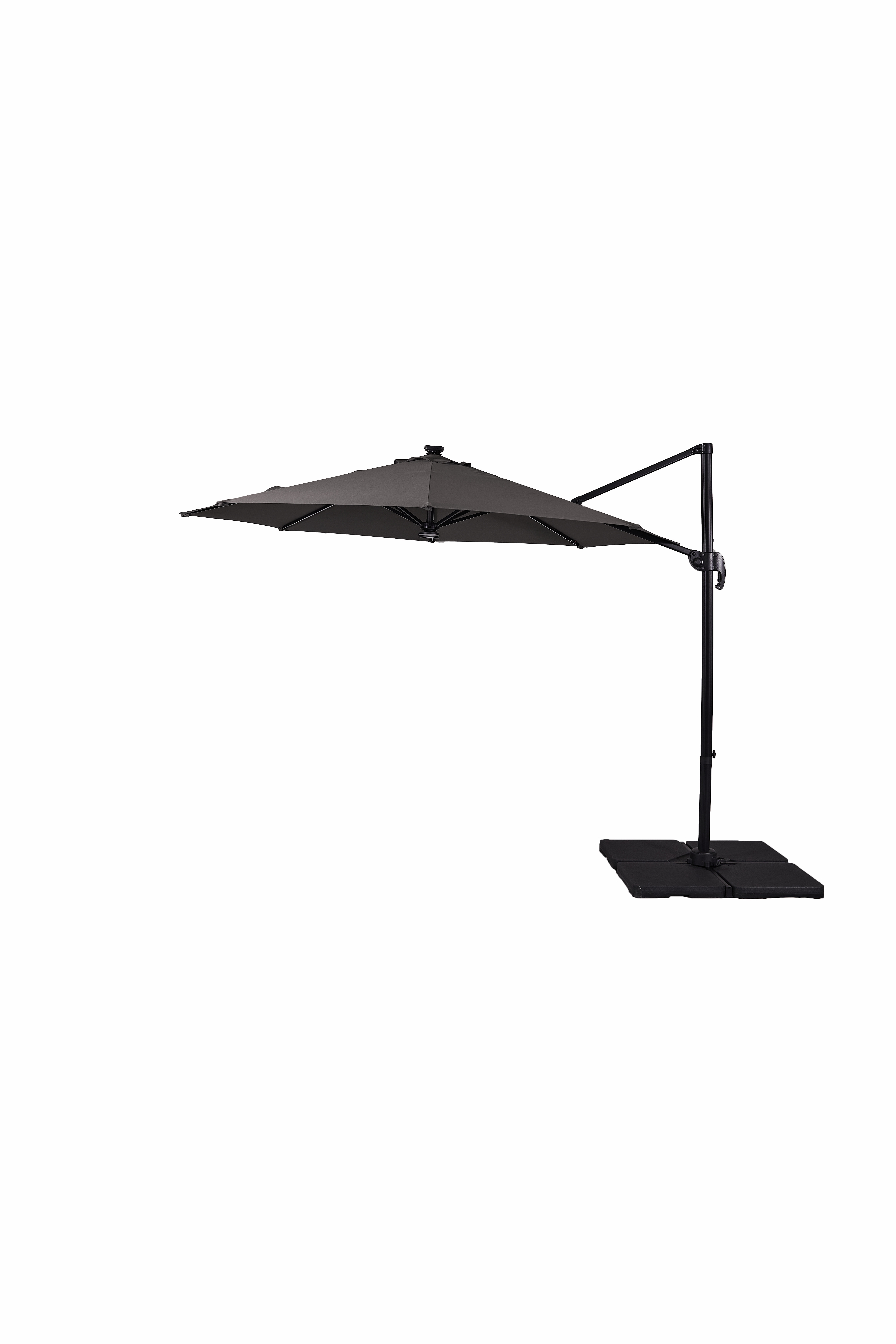 CANTILEVER UMBRELLA WITH SOLAR LIGHTS
