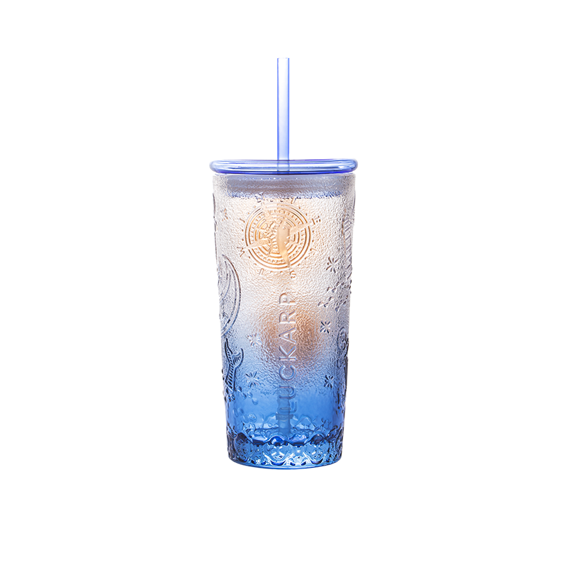 航海风情玻璃吸管杯