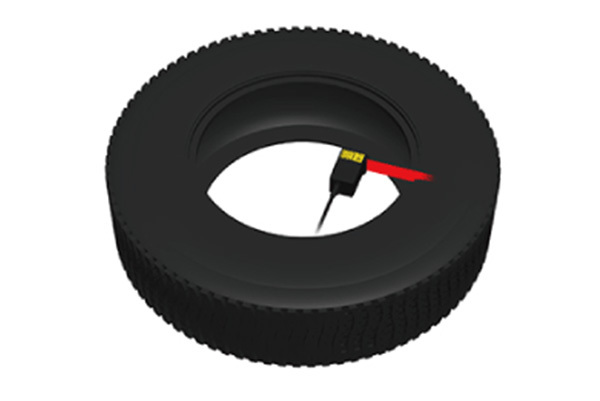 轮胎的轮滑部的形状检测