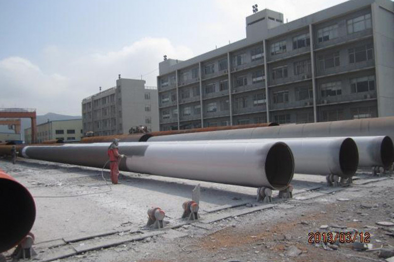 Production of steel pipe piles for terminal engineering of Hainan Liquefied Natural Gas (LNG) Station Line Project