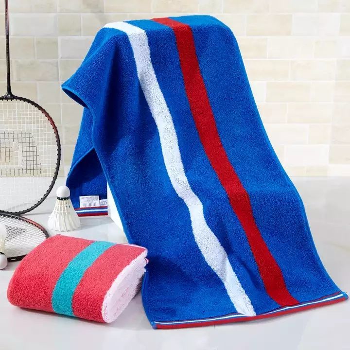 Custom High Absorbent Yarn Dyed Dobby Jacquard 100% Cotton Sport Towel