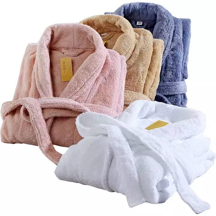 Custom Thick Soft 100% Cotton Luxury Bathrobe